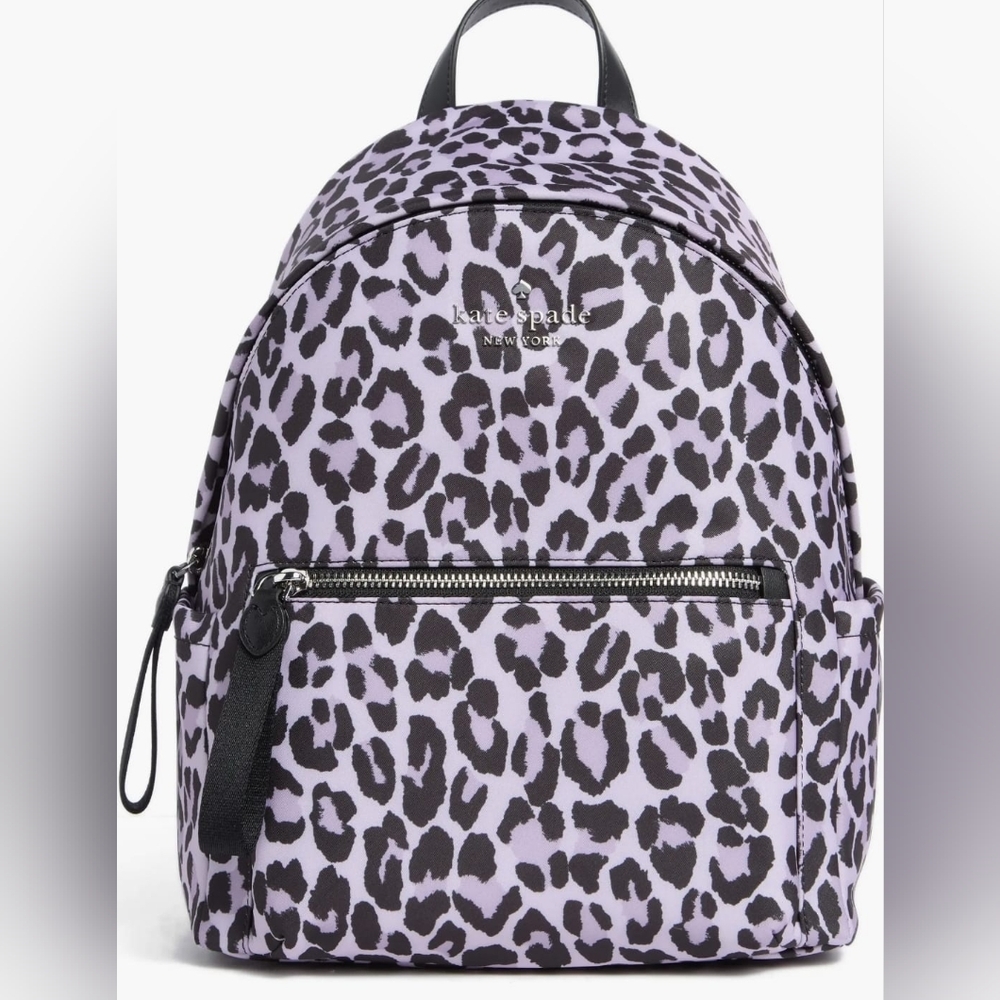 kate spade Lilac Leopard Print Backpack